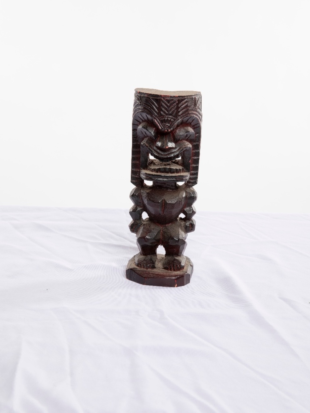 Polynesian Hawaiian Tiki Statue Red-ish Brown 7.5 inch